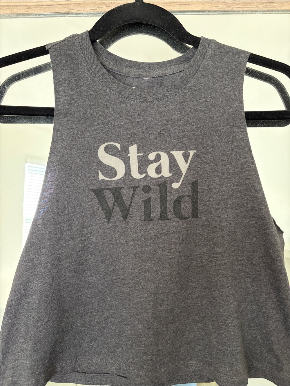 Vuori Gray 'Stay Wild' Graphic Tank